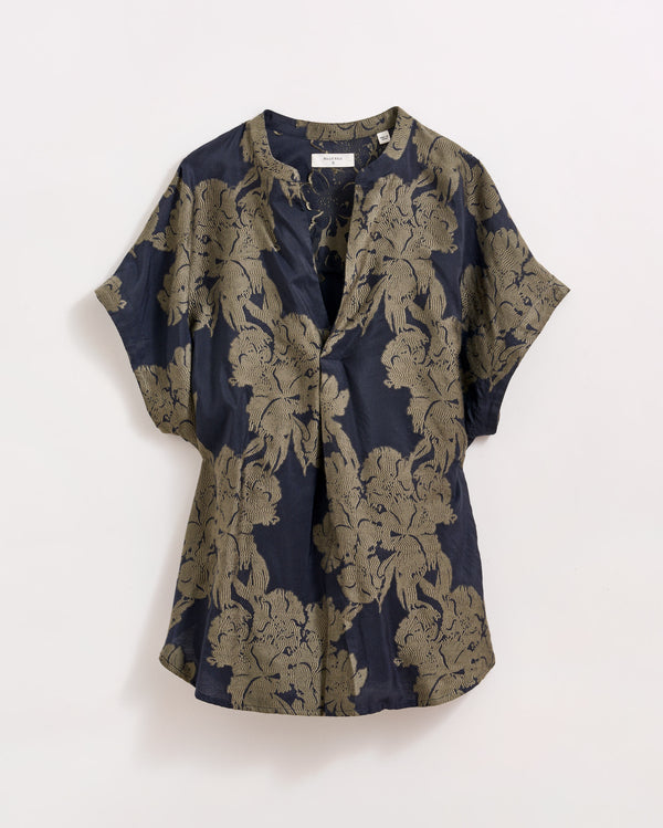 billy reid Juniper Jacquard Short Sleeve Blouse – Billy Reid