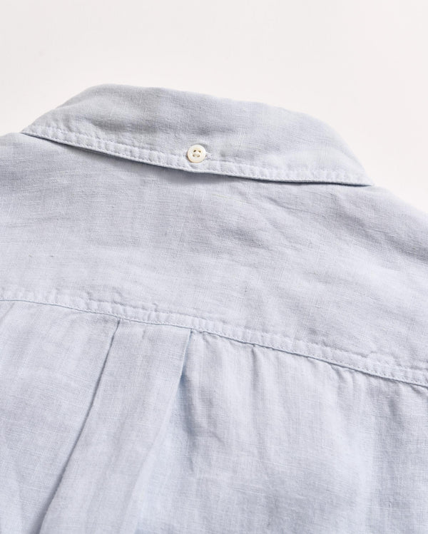 Billy Reid Linen Short-Sleeve Button Down Shirt - Grey Mist