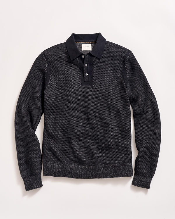billy reid Long Sleeve Geo Float Jacquard Polo – Billy Reid