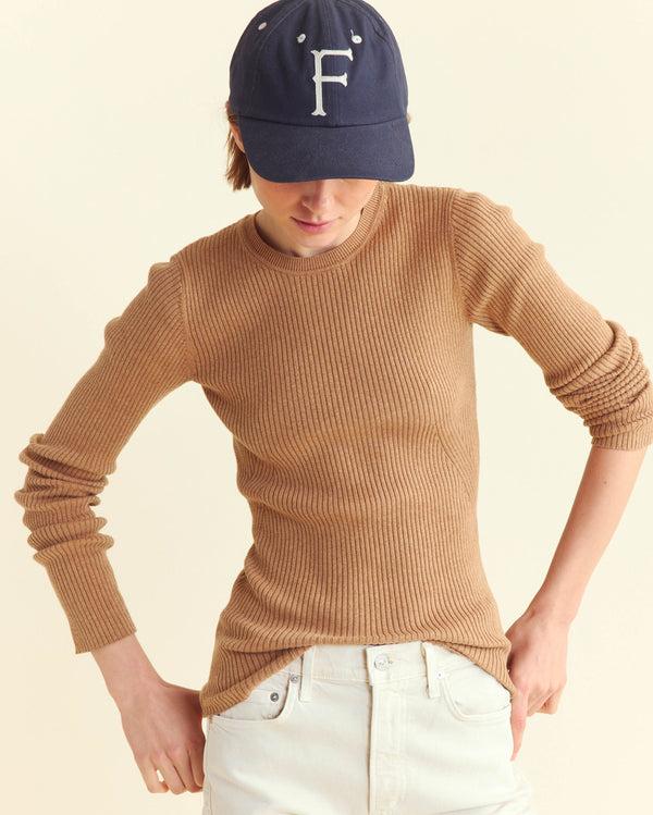 Billy Reid Long Sleeve Rib Crew With Contour Details