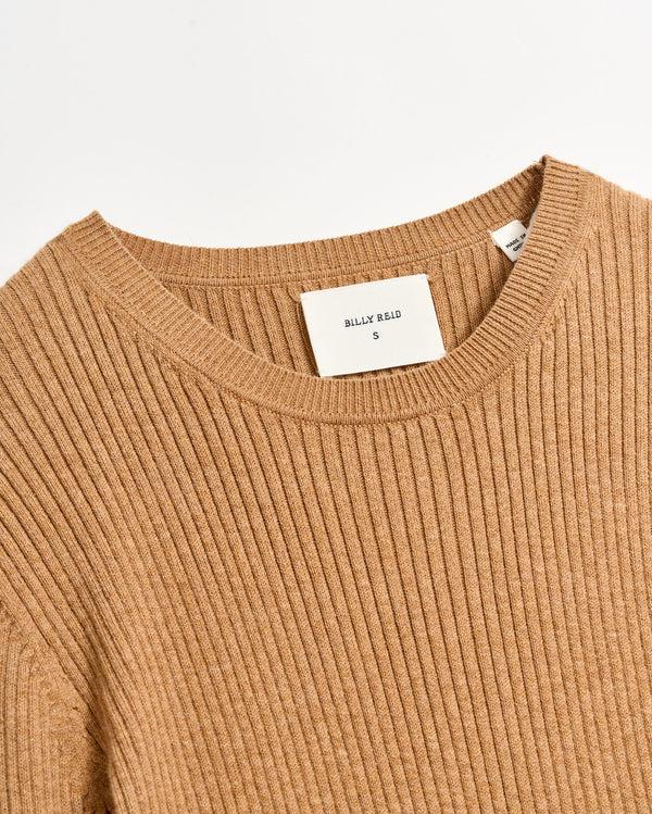 Billy Reid Long Sleeve Rib Crew With Contour Details