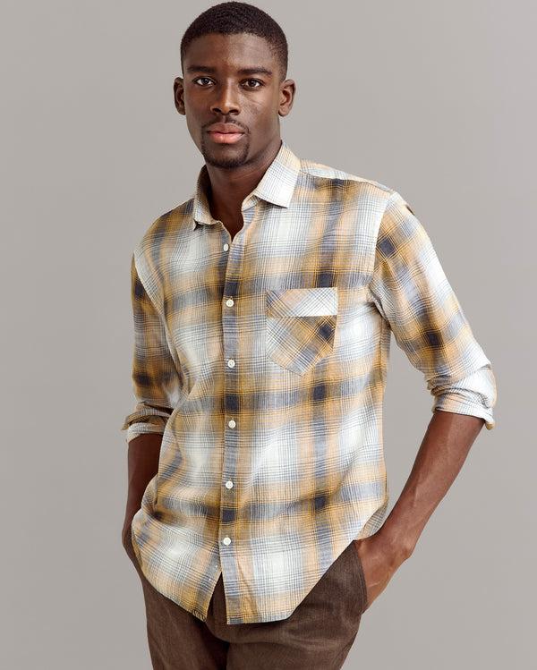 Billy Reid Melange Shadow Plaid John T Shirt – Billy Reid