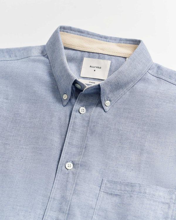 Billy Reid Men's Light Blue Tuscumbia Button Up Classic Shirt - Soft Brushed Cotton Ultimate Comfort – Billy Reid