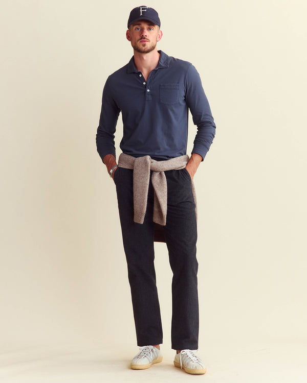 Billy Reid Men's Long Sleeve Pensacola Polo - Ultra-Soft Organic Pima Cotton – Billy Reid