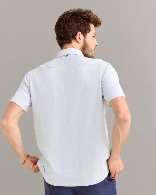 Billy Reid Men's Short Sleeve Hemp Cotton Knit Shirt By Billy Reid - Soft & Stylish