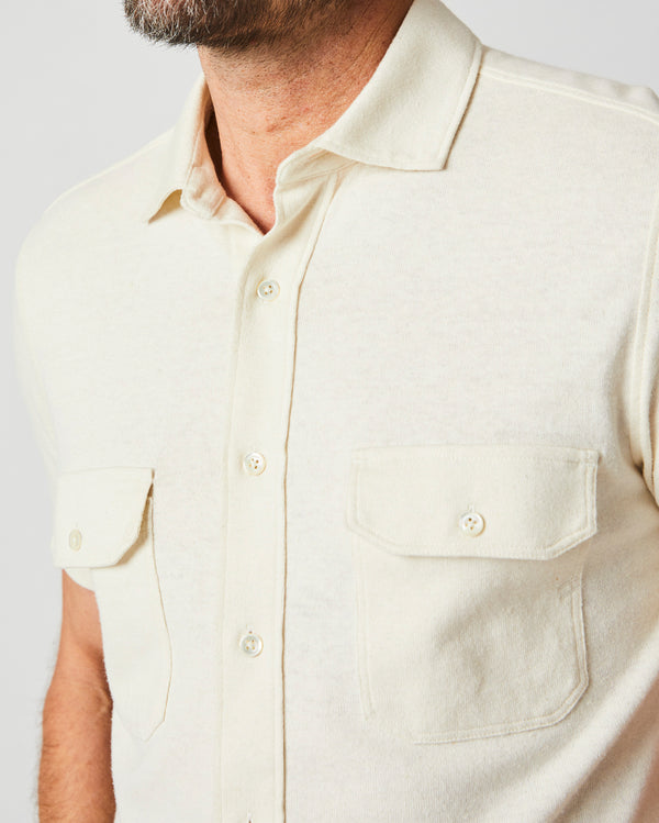 Billy Reid Men's Short Sleeve Hemp Cotton Knit Shirt By Billy Reid - Soft And Stylish