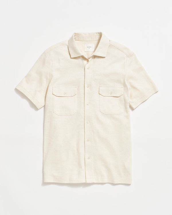 billy reid Men's Short Sleeve Hemp Cotton Knit Shirt by Billy Reid - Soft and Stylish