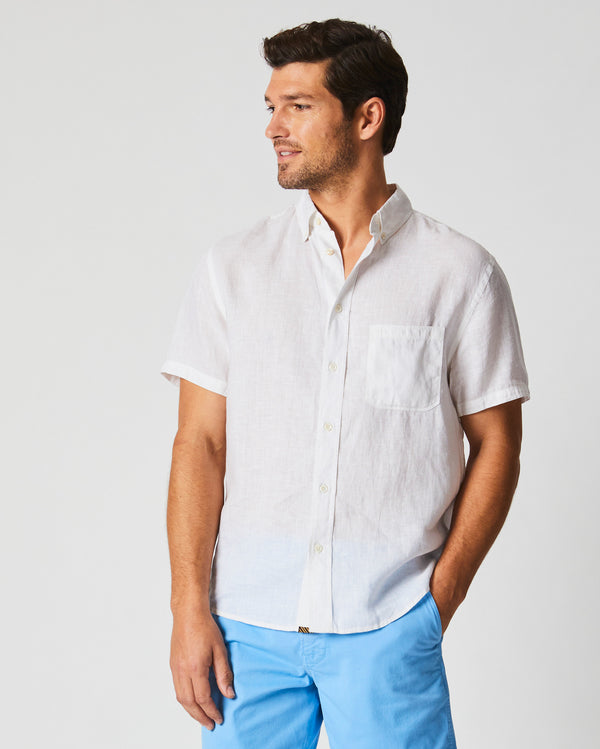 Billy Reid Men's Short Sleeve Linen Tuscumbia Shirt Button Down - Lightweight & Stylish – Billy Reid