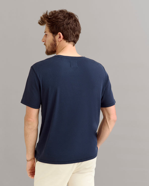 Billy Reid Men's Short Sleeve Rib Crew By Billy Reid - Ultra-Soft Cotton Tee