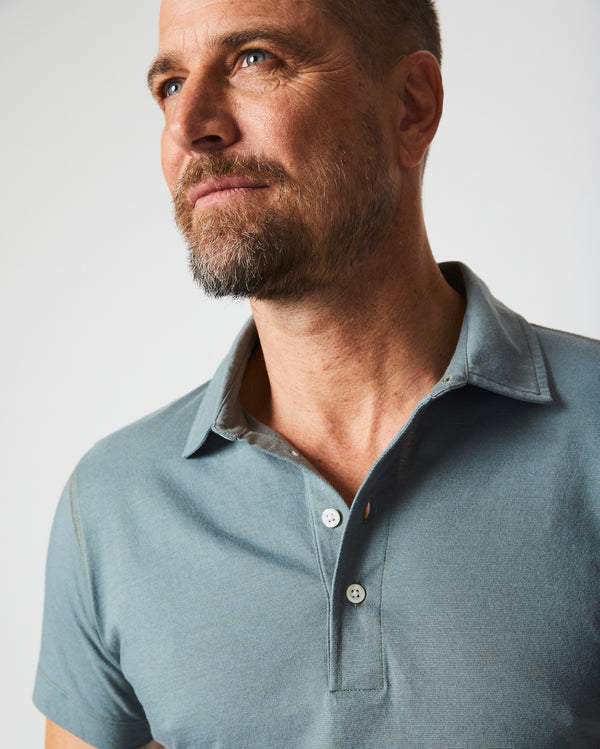 Billy Reid Men's Short Sleeve Stripe Pensacola Polo Shirt - Organic Cotton – Billy Reid