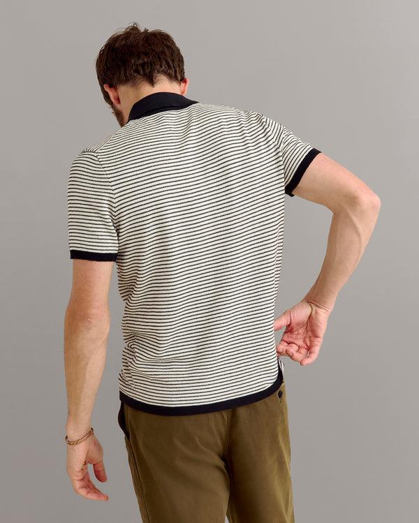 Billy Reid Men's Stripe Sweater Polo By Billy Reid - Luxurious Cotton Slim Fit