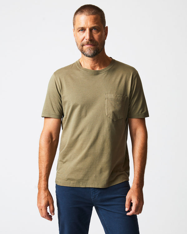 Billy Reid Men's Washed- Ultra-Soft Organic Pima Cotton Pocket Short Sleeve Tee – Billy Reid