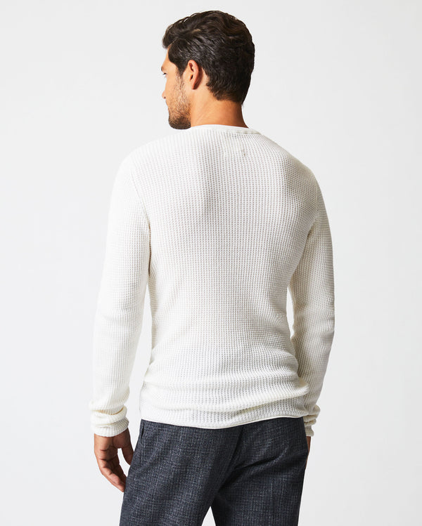 Billy Reid Mini Waffle Crew - Ultra-Soft Cotton-Cashmere Sweater – Billy Reid