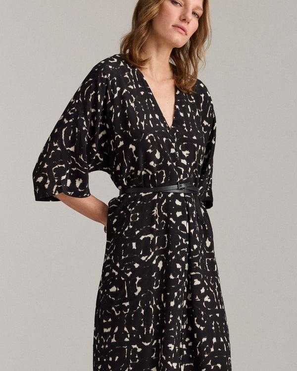 Billy Reid Moroccan Screen Silk V-Pleat Maxi Dress – Billy Reid