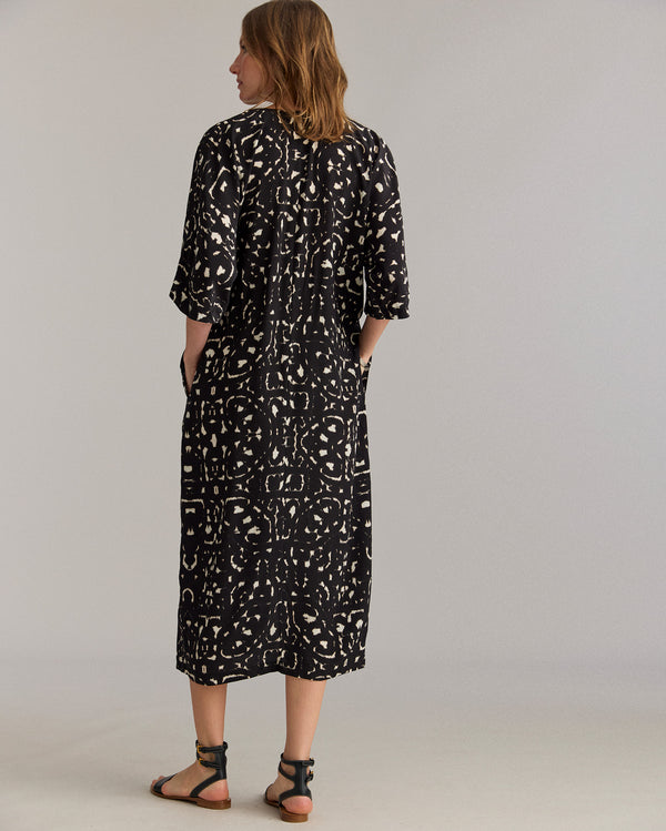 Billy Reid Moroccan Screen Silk V-Pleat Maxi Dress – Billy Reid