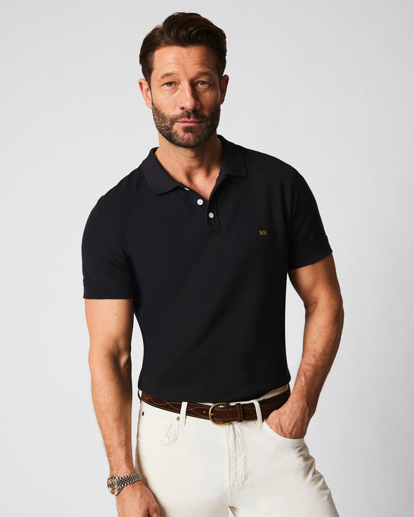 Billy Reid Pique Polo - Ultra-Soft Pima Cotton Ribbed Sleeves & Collar – Billy Reid