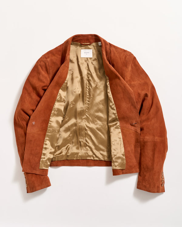 Billy Reid Raw Edge Suede Cropped Jacket – Billy Reid