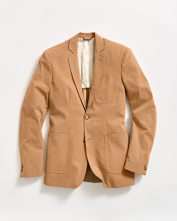 billy reid Seersucker Archie Jacket in British Khaki
