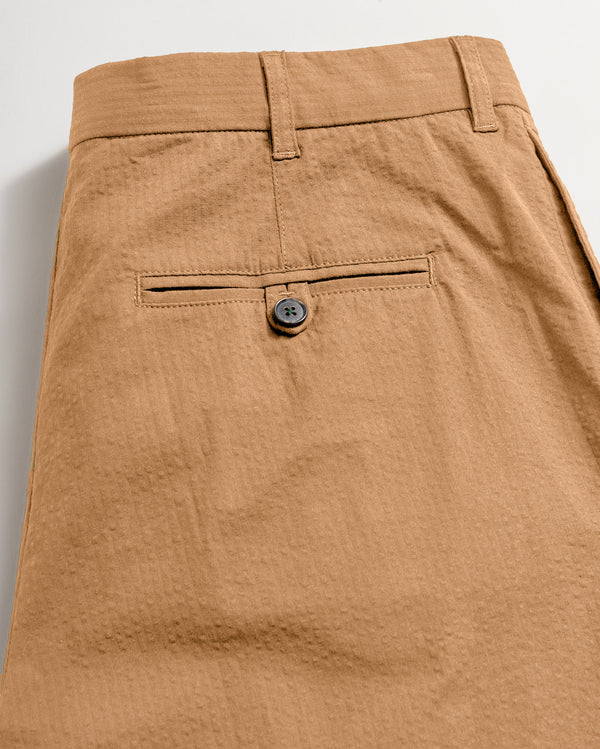 Billy Reid Seersucker Double Pleated Trousers British Khaki