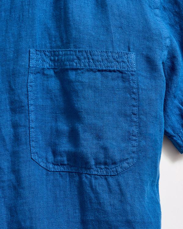 Billy Reid Short Sleeve Linen Tuscumbia Shirt Button Down