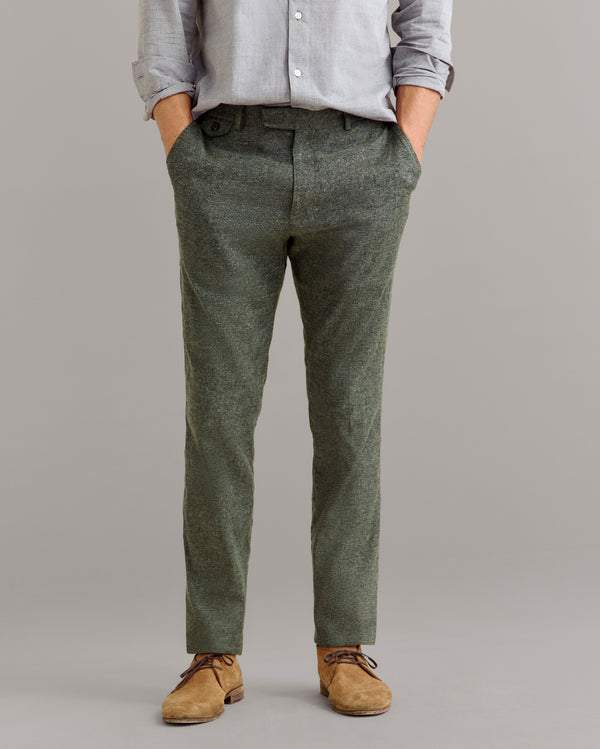Billy Reid Silk Slub Donegal Flat Front Trouser – Billy Reid