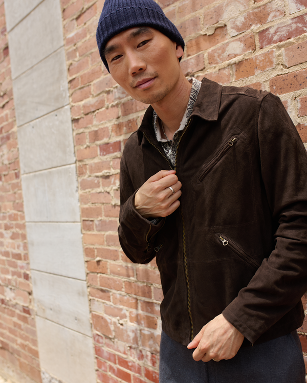 Billy Reid Soft Suede Blake Jacket With Signature Details