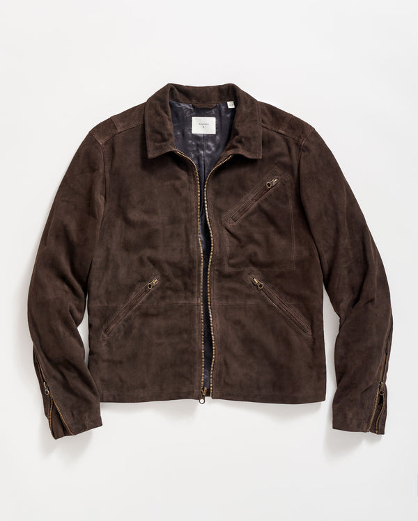 billy reid Soft Suede Blake Jacket with Signature Details