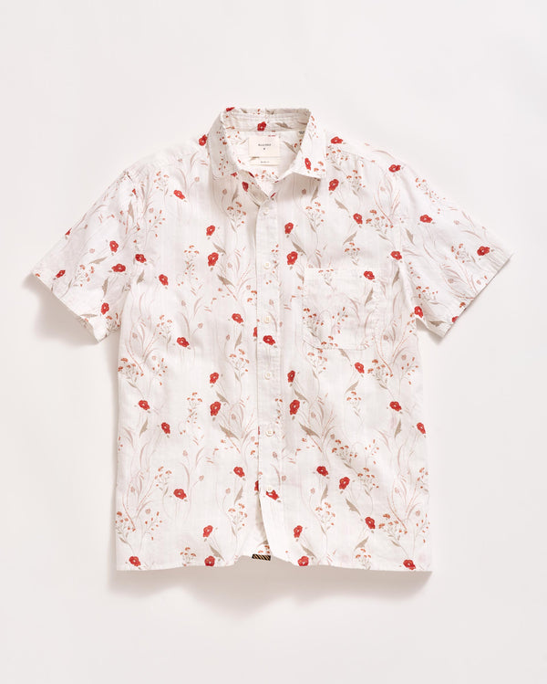 billy reid Textural Poppy Treme Shirt in Tinted White