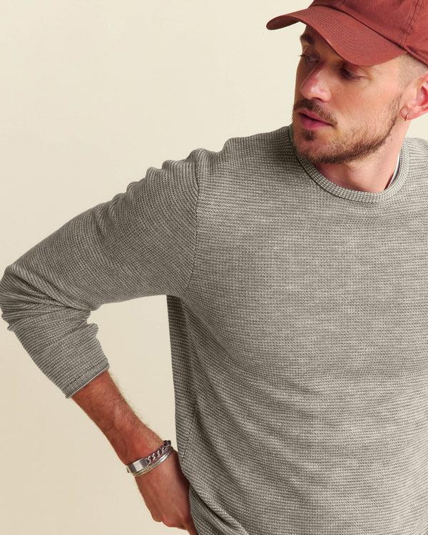 Billy Reid Tuck Stripe Crew - Classic Crew Neck With Textured Stripe – Billy Reid