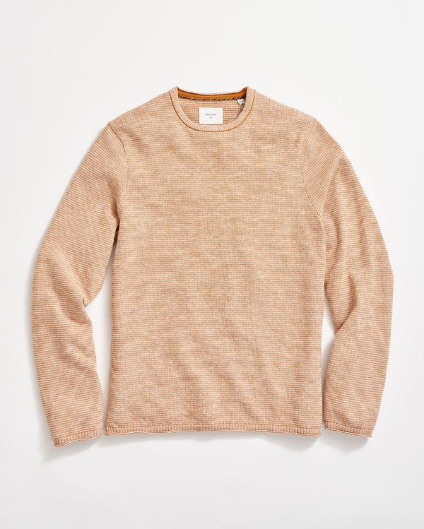 billy reid Tuck Stripe Crew - Classic Crew Neck with Textured Stripe – Billy Reid