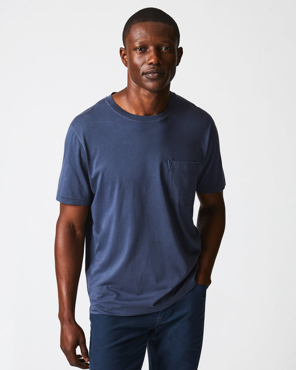 Billy Reid Washed Tee - Ultra-Soft Organic Pima Cotton Garment-Dyed Seasonless Wardrobe Staple – Billy Reid