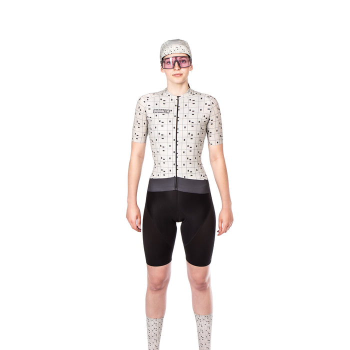 Bioracer EPIC JERSEY WOMEN BIT MAP BEIGE