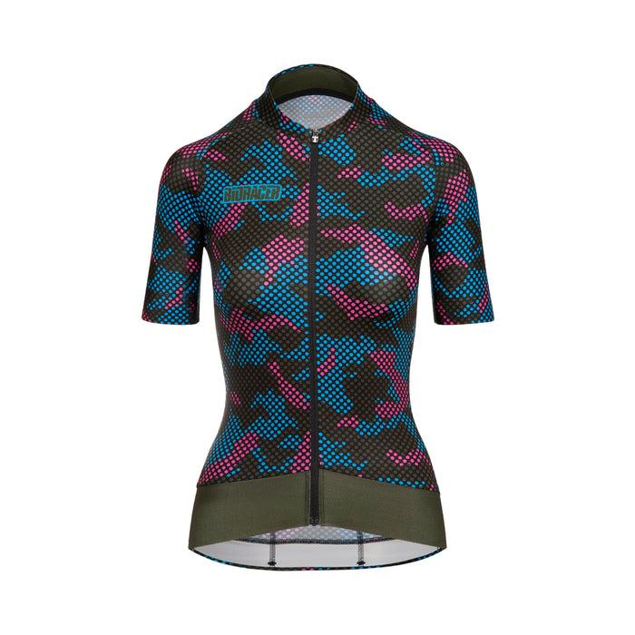 bioracer EPIC JERSEY WOMEN CAMO21 OLIVE BLUE