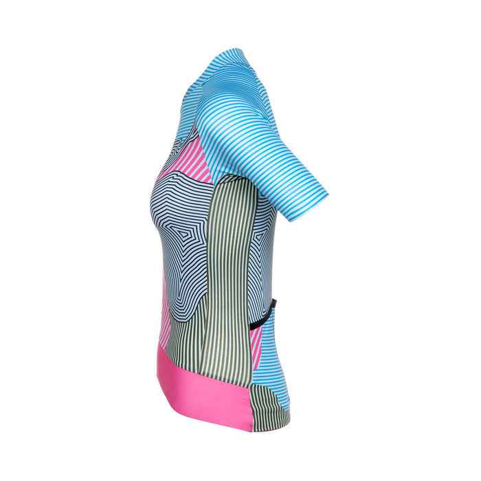 Bioracer EPIC JERSEY WOMEN KONTUR PINK BLUE