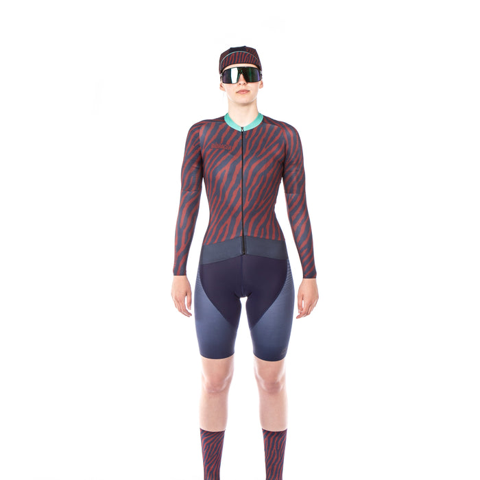 Bioracer EPIC JERSEY WOMEN LA CABINE NAVY BORDEAUX
