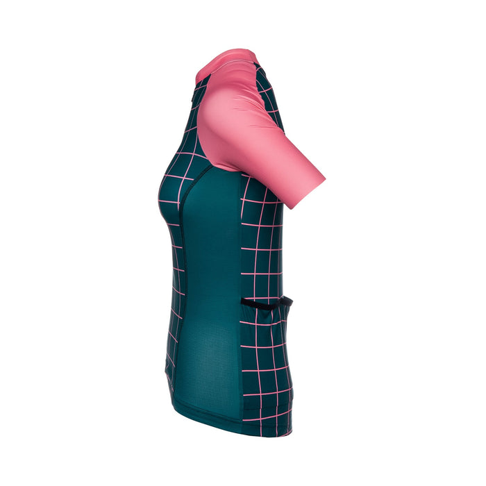Bioracer VESPER JERSEY MOON RIDE GREEN PINK