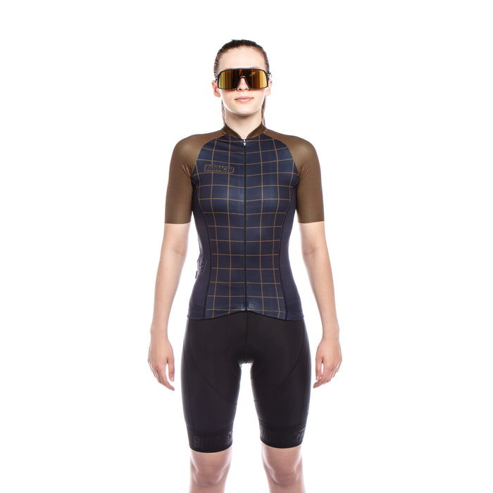 Bioracer VESPER JERSEY MOON RIDE NAVY BROWN