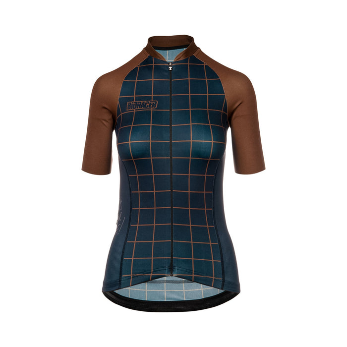 bioracer VESPER JERSEY MOON RIDE NAVY BROWN