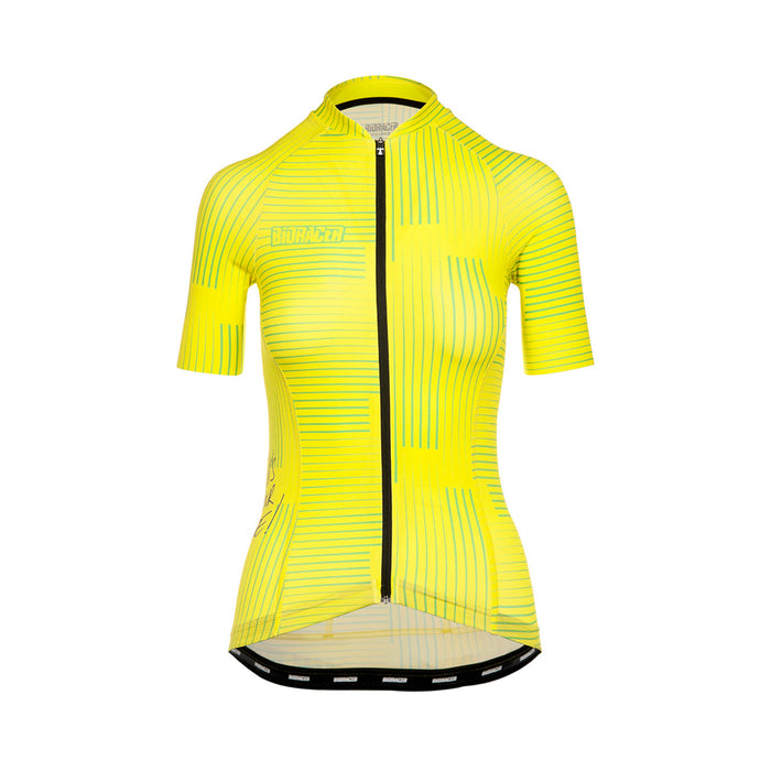 bioracer VESPER JERSEY WARP CITRON YELLOW
