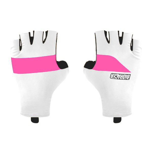 Bioracer GLOVE ONE SUMMER SHORT FINGER White- Fluo Pink