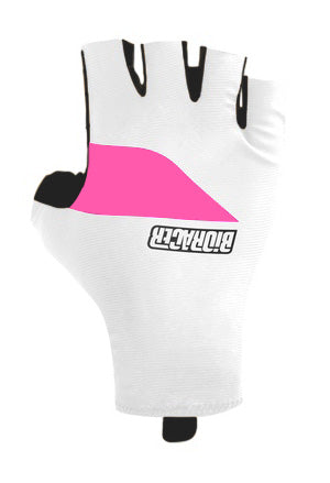 bioracer GLOVE ONE SUMMER SHORT FINGER White- Fluo Pink