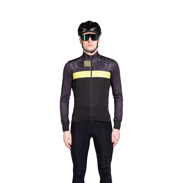 Bioracer SPITFIRE TEMPEST LIGHT THERMAL LONG SLEEVE JERSEY LIFE IS NOT A RACE YELLOW