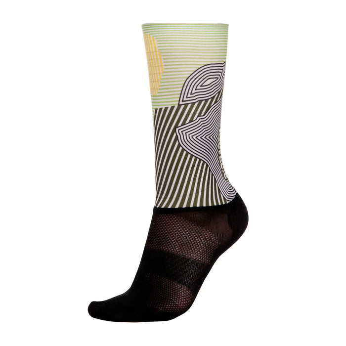 bioracer SPITFIRE/VESPER SUMMER SOCKS KONTUR OLIVE YELLOW