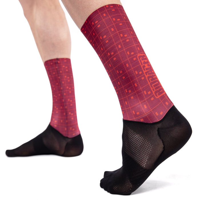 Bioracer SPITFIRE/VESPER TECH SOCK BIT MAP BORDEAUX