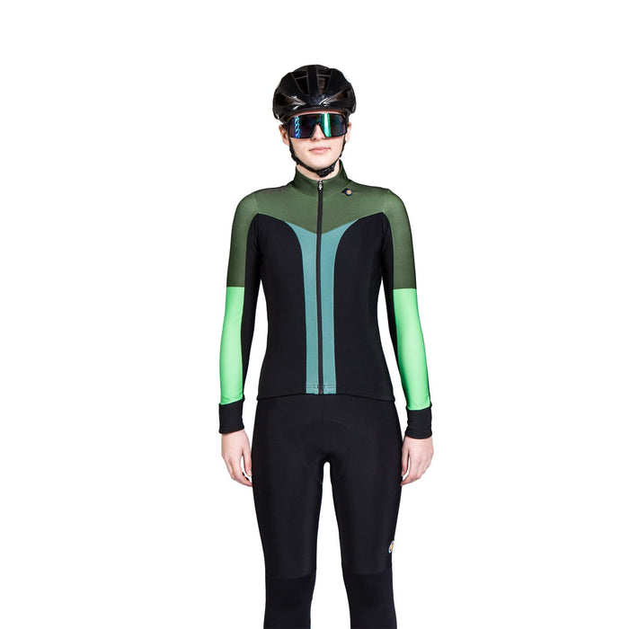 Bioracer VESPER TEMPEST THERMAL WOMEN'S LONG SLEEVE JERSEY MOSS GREEN
