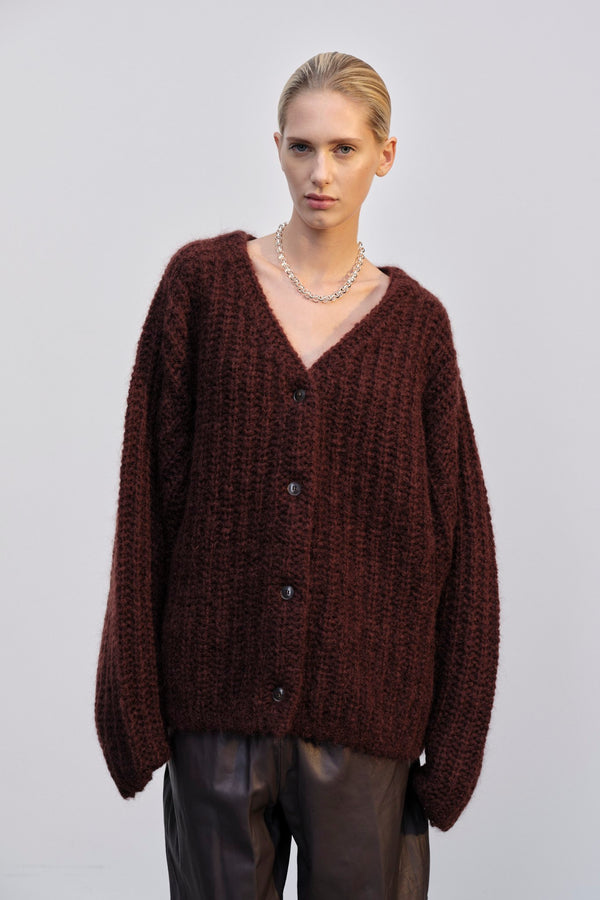 Birgitte Herskind Ace Knit Cardigan - Oxblood Oxblood