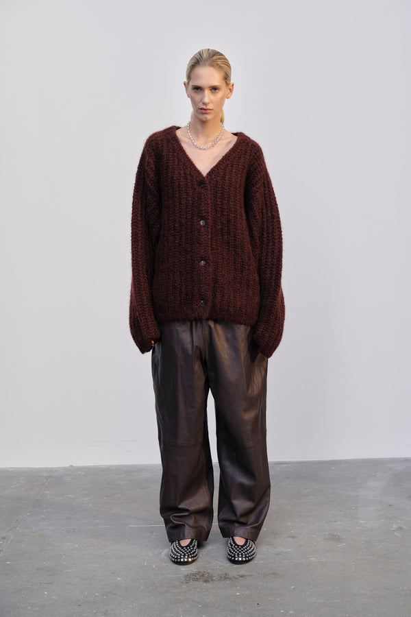 Birgitte Herskind Ace Knit Cardigan - Oxblood Oxblood