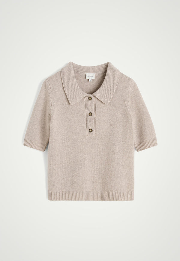 birgitte herskind Alberto Knit Polo Blouse - Sand Sand