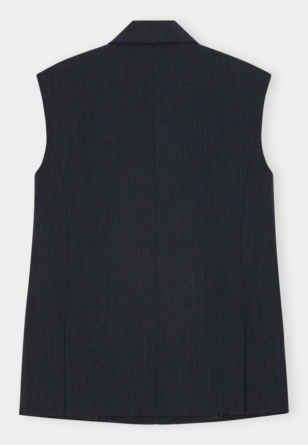 Birgitte Herskind Averill Vest - Navy Melange Navy Melange