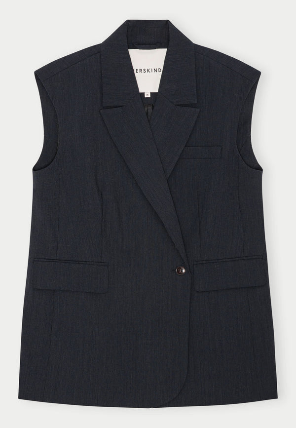 birgitte herskind Averill Vest - Navy Melange Navy Melange